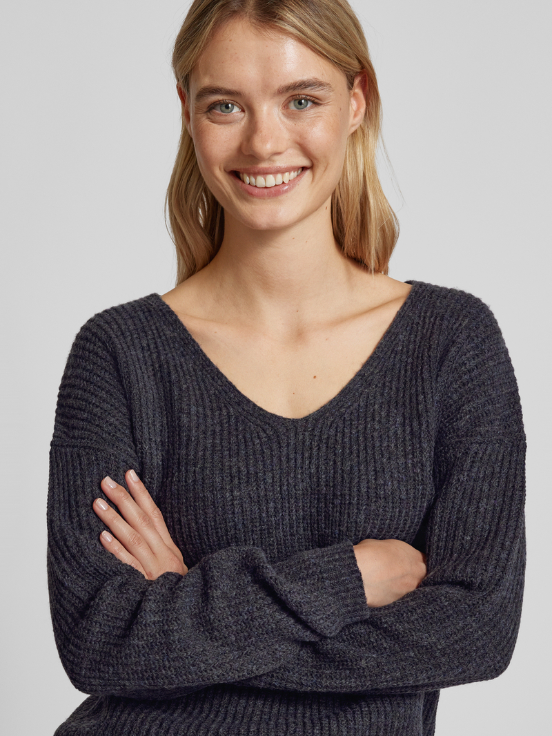 QS Gebreide pullover met V-hals