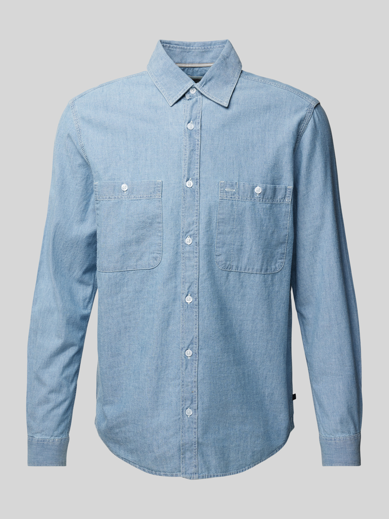 s.Oliver RED LABEL Regular fit jeansoverhemd van puur katoen