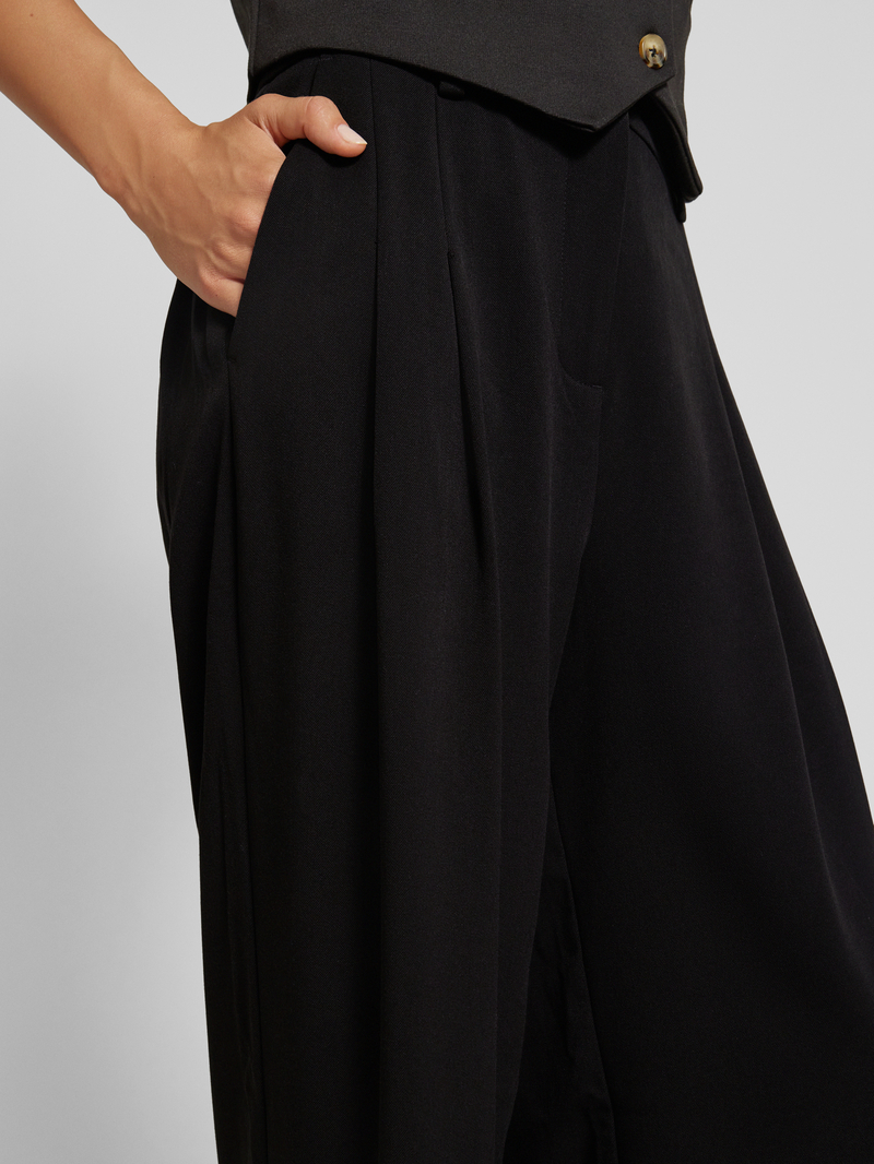 MSCH Copenhagen Baggy fit stoffen broek met plooien model 'Henrika'