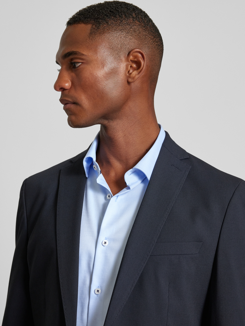 Eterna Slim fit zakelijk overhemd met effen structuur