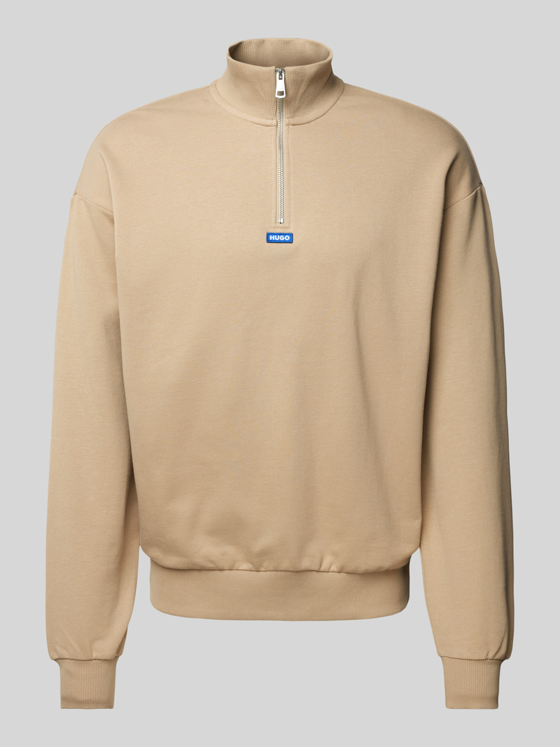 Hugo Blue Sweatshirt met opstaande kraag model 'Neeler'