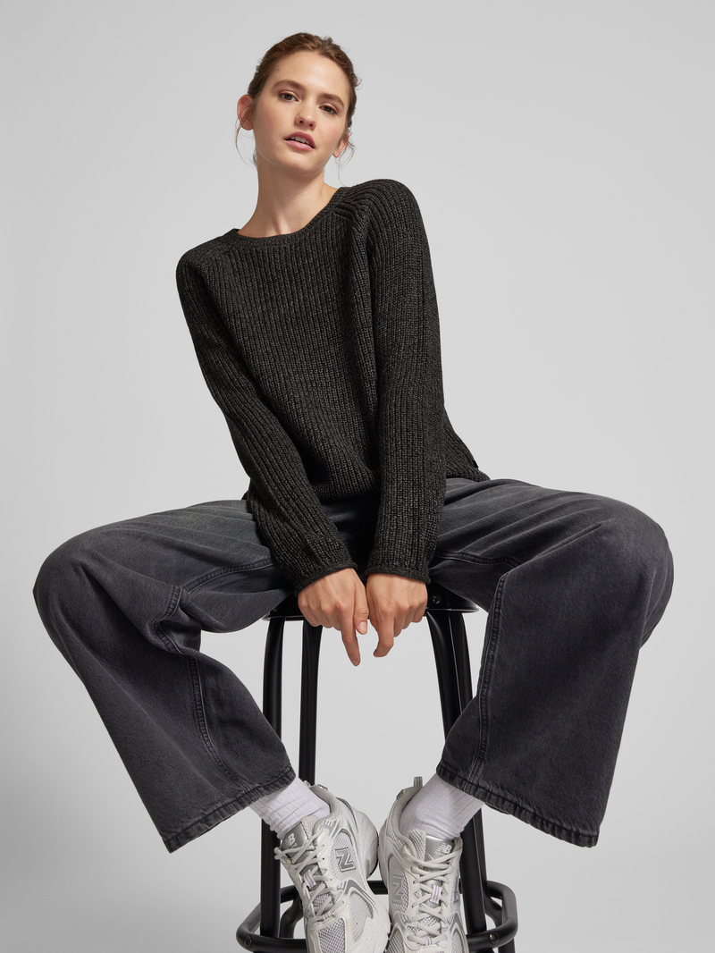 QS Gebreide pullover met raglanmouwen