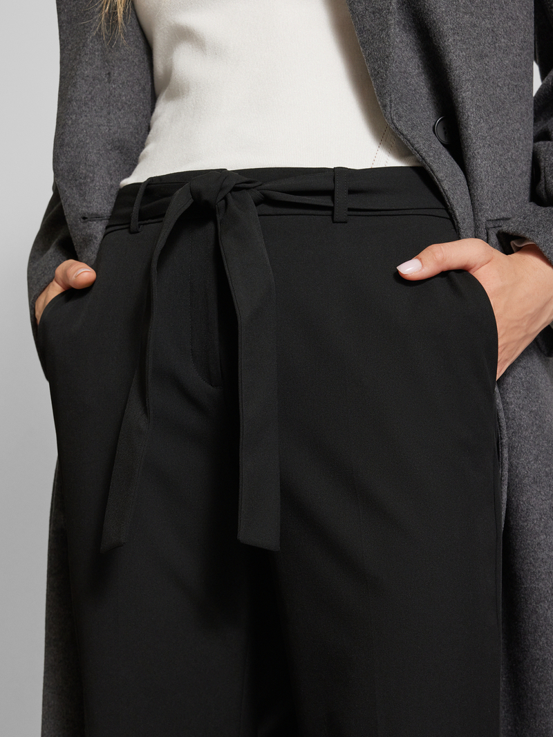 Christian Berg Woman Selection Flared stoffen broek met strikceintuur