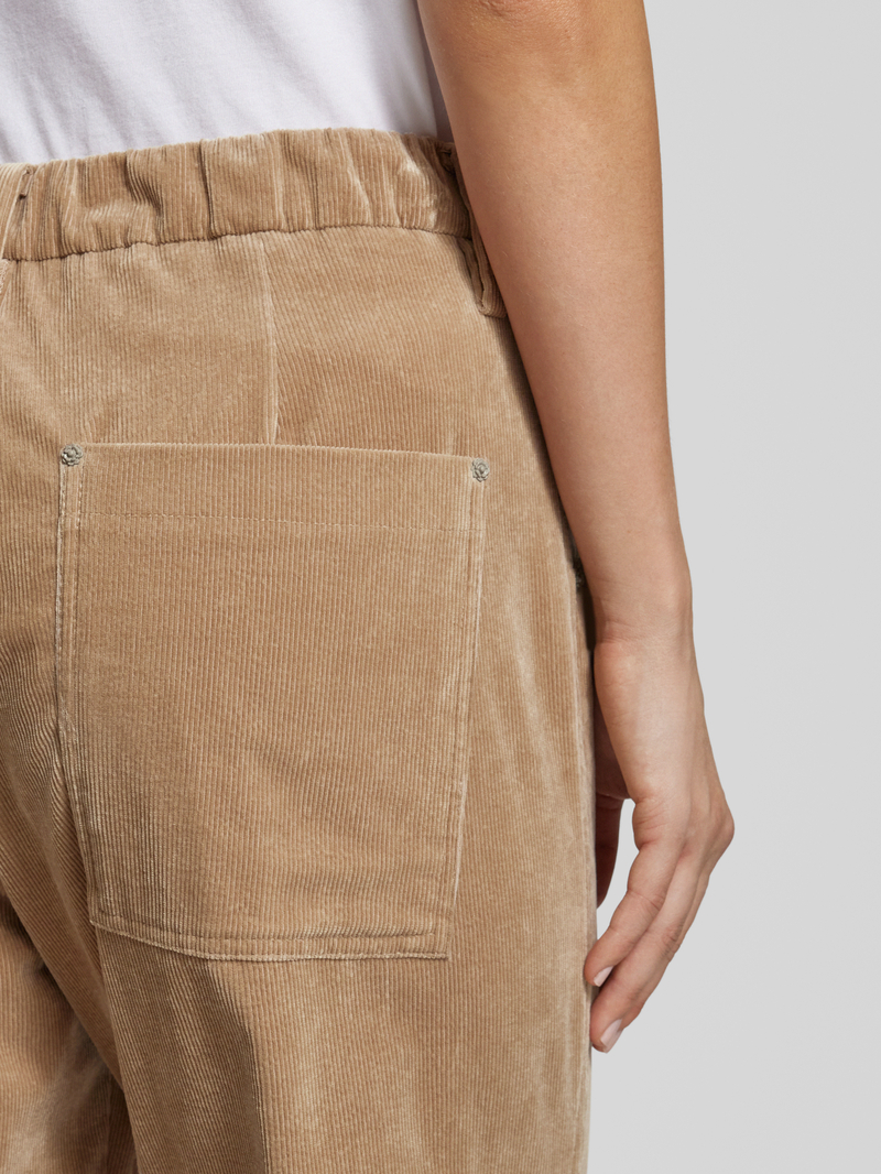 Daydream Regular fit corduroy broek met riemlussen model 'Twist'