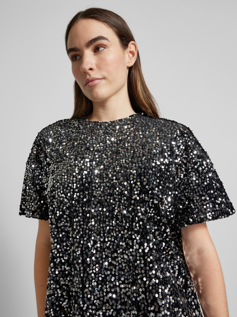 Jake*s Casual Regular fit blouse met pailletten