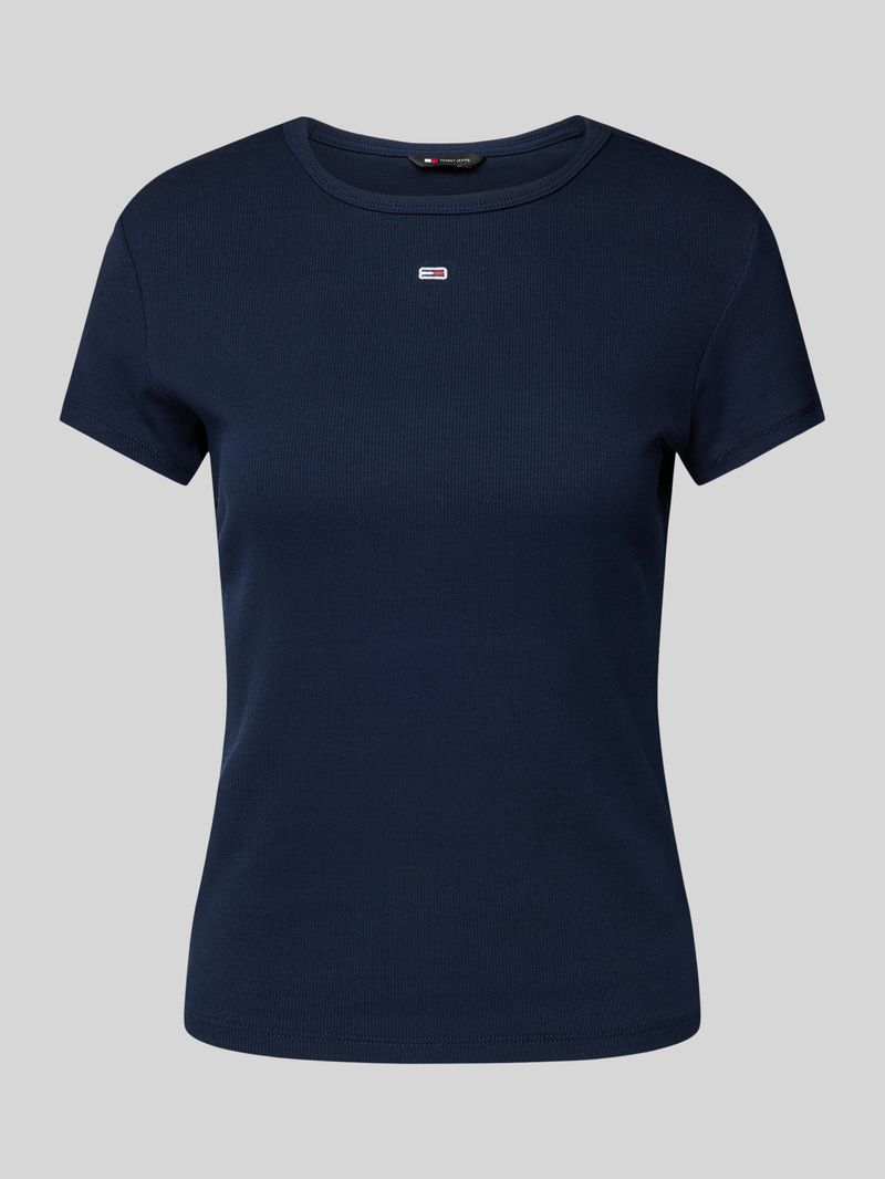 Tommy Jeans Slim fit T-shirt met labelstitching