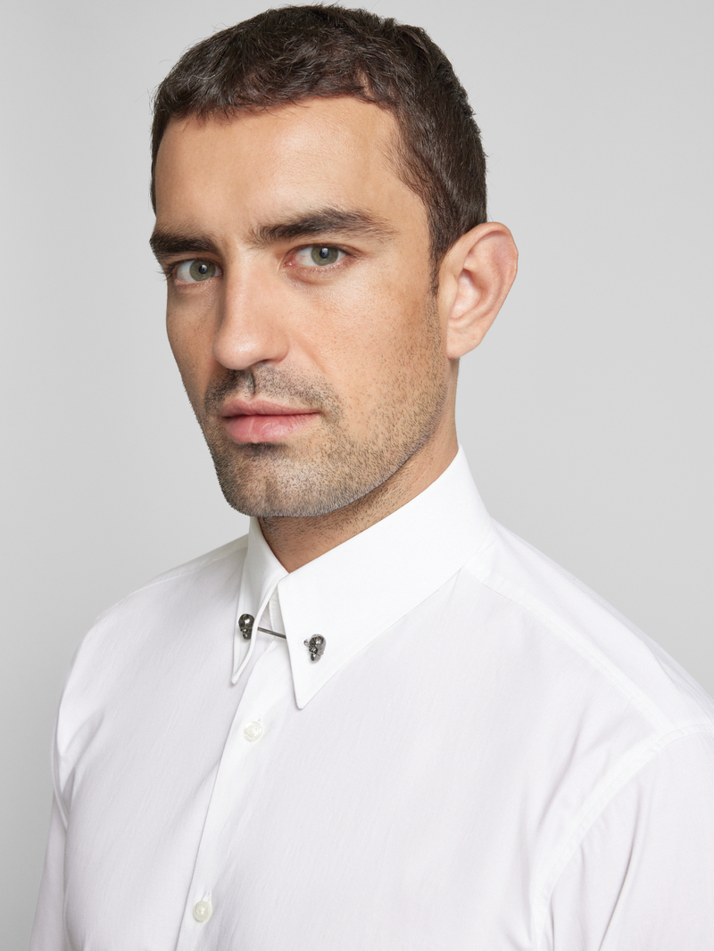 HUGO Slim fit zakelijk overhemd met kentkraag model 'Vikko'