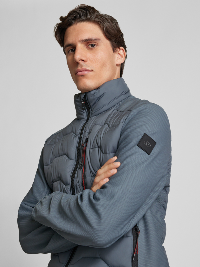 Tom Tailor Regular fit gewatteerd jack met structuurmix