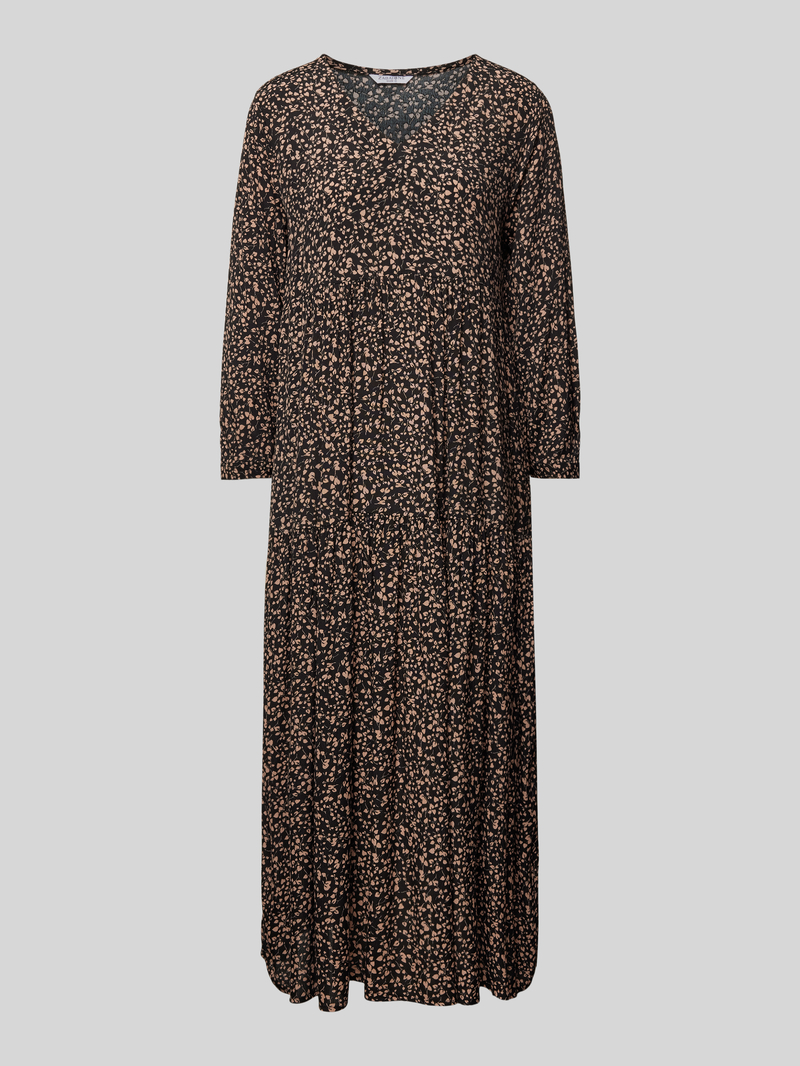 ZABAIONE Midi-jurk van viscose met V-hals
