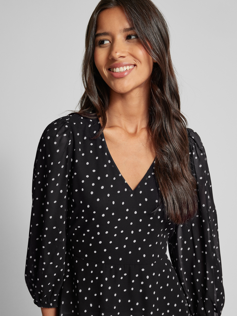Kaffe Midi-jurk met strikceintuur model 'sally'
