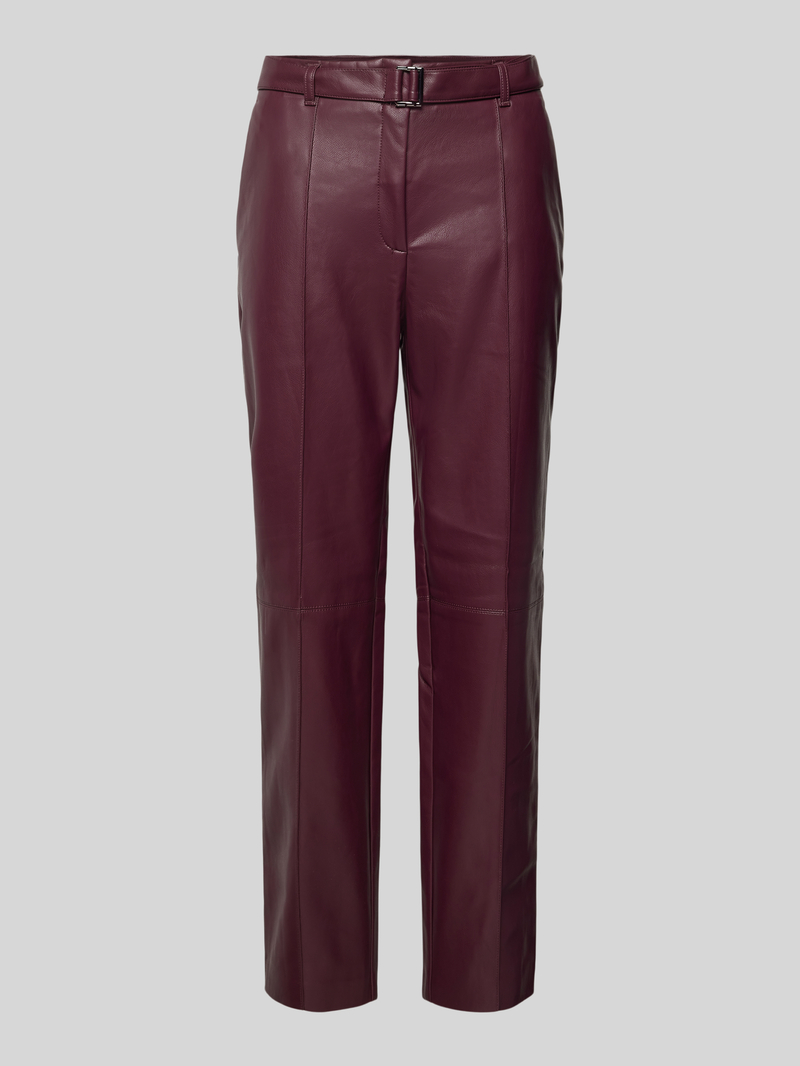 s.Oliver BLACK LABEL Relaxed fit cigarette pants met voering van zachte viscosemix en riem