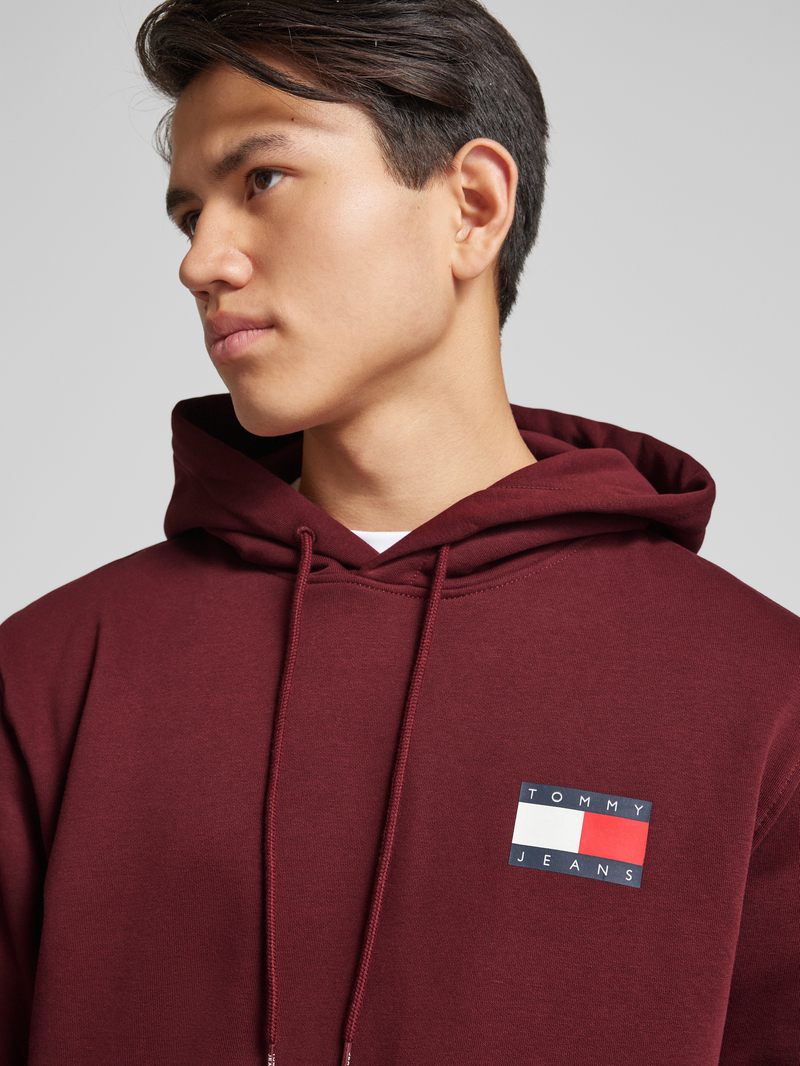 Tommy Jeans Hoodie met labelprint model 'ESSENTIAL'