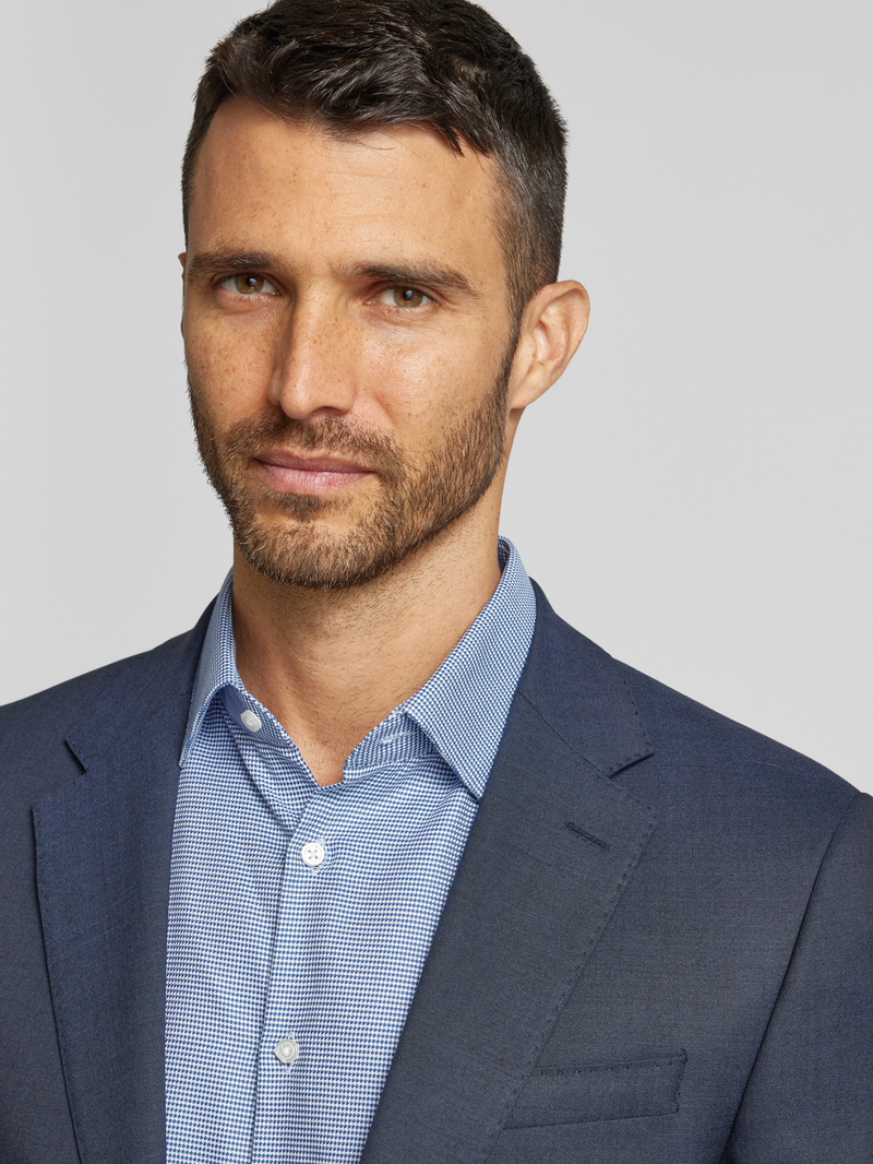 Jake*s Slim fit zakelijk overhemd met kentkraag