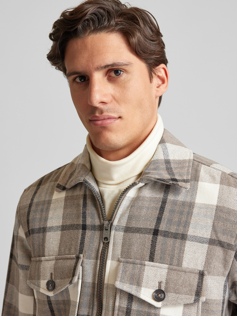 Tom Tailor Regular fit overhemdjack met voering van teddybont en opgestikte borstzakken