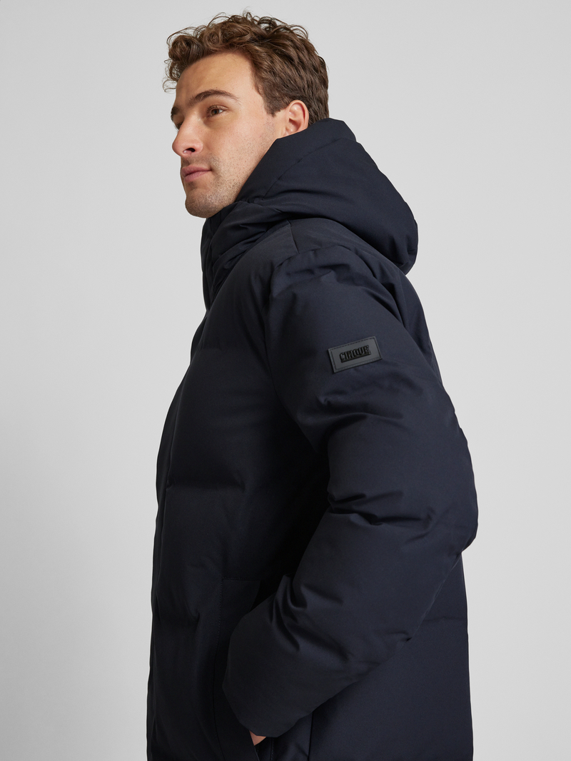 CINQUE Lange jas met capuchon model 'Thermal'