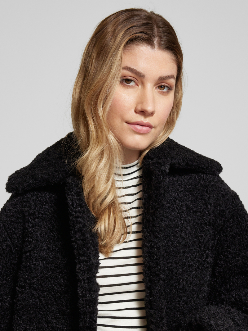 HUGO Lange jas van imitatiebont model 'Mimina'