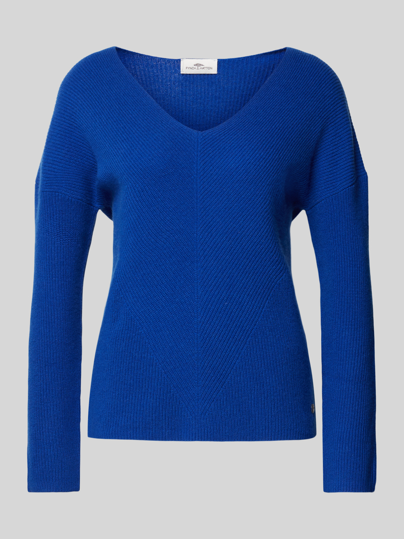 FYNCH-HATTON Kasjmier gebreide pullover met V-hals