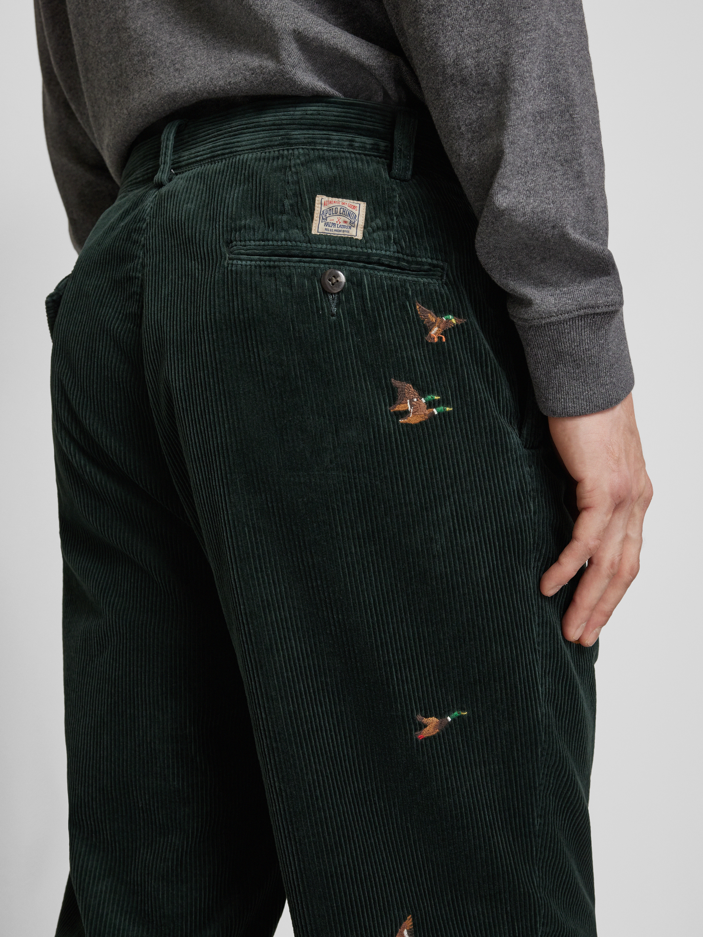 Polo Ralph Lauren Relaxed fit corduroy broek met motiefstitching model 'WHITMAN'