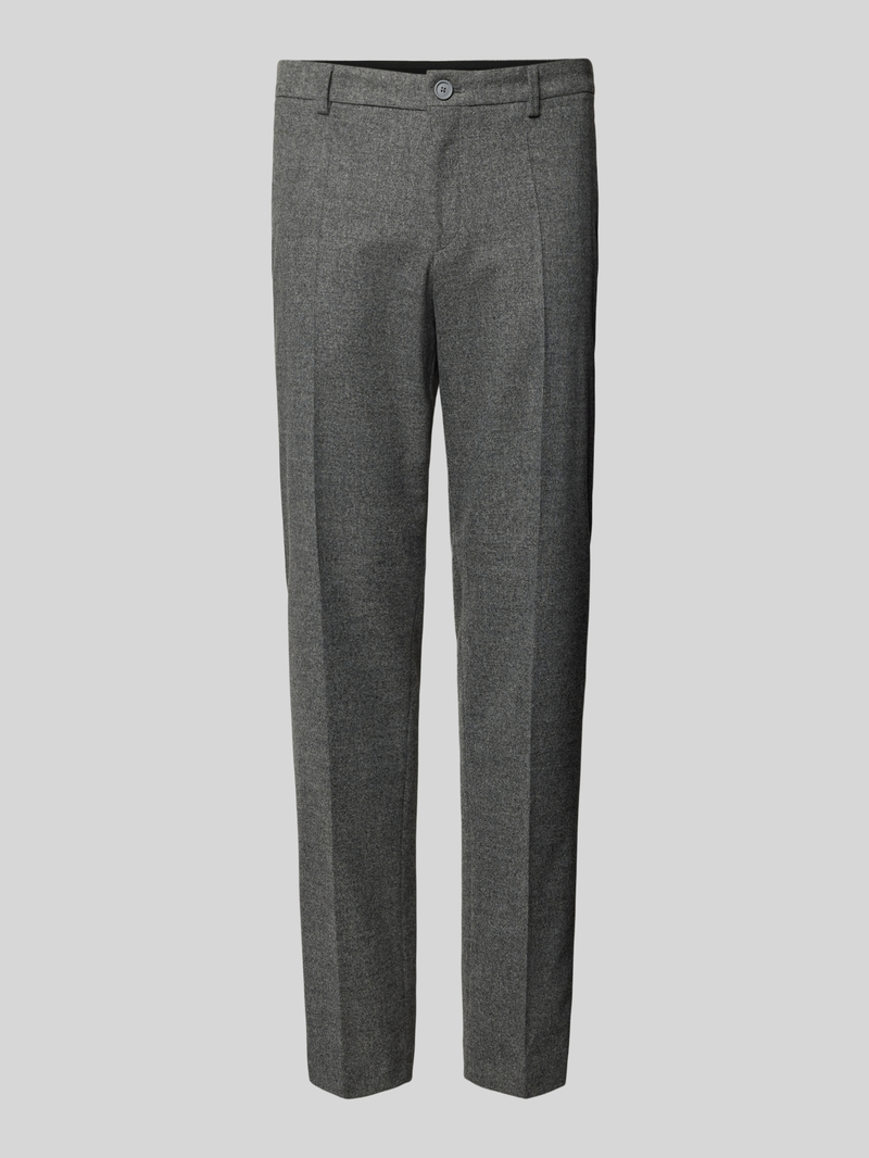 Boss Slim fit pantalon met persplooien, model 'Genius'