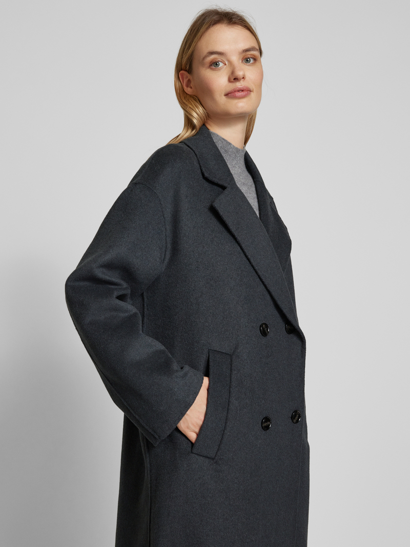 Christian Berg Woman Selection Lange jas met dubbele knoopsluiting