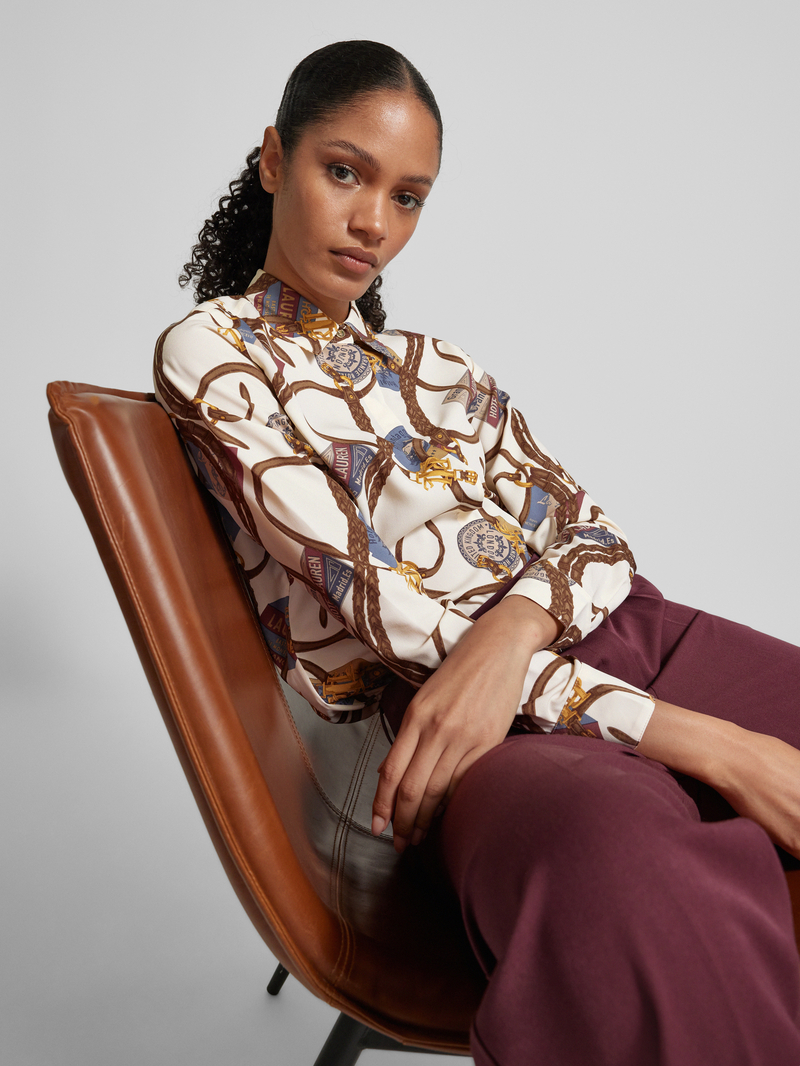 Lauren Ralph Lauren Regular fit overhemdblouse met overhemdkraag model 'KRISTY'