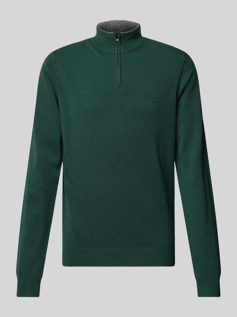 Boss Gebreide pullover met opstaande kraag, model 'Emarlo'