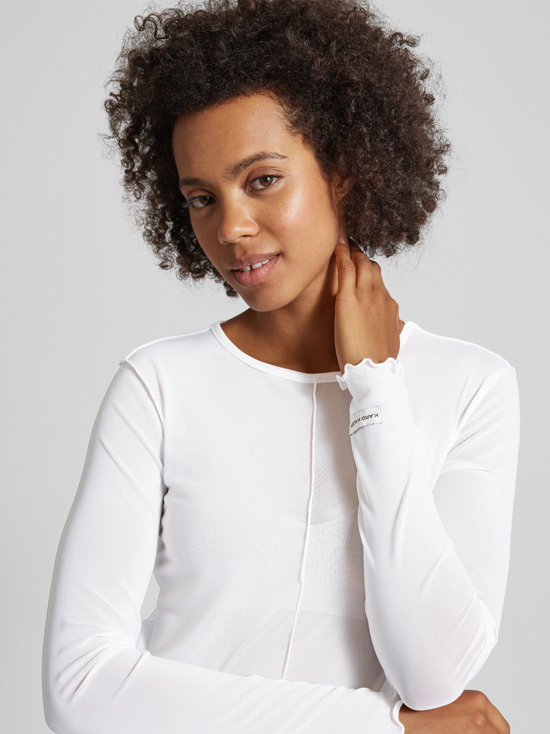 Karo Kauer Shirt met lange mouwen en geschulpte zoom