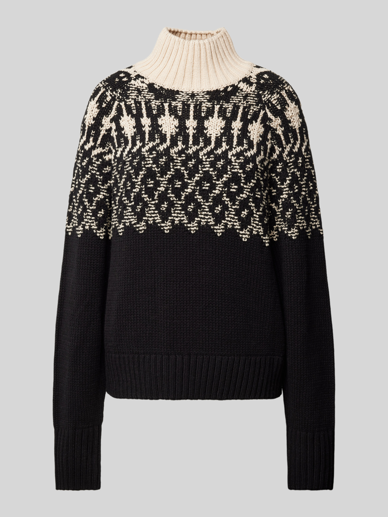 Jake*s Casual Gebreide pullover met opstaande kraag
