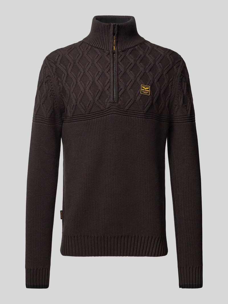 PME Legend Gebreide pullover met schipperskraag