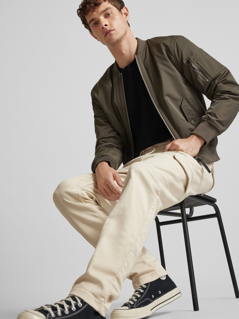 Pepe Jeans Slim fit cargobroek met tunnelkoord model 'Gymdigo'
