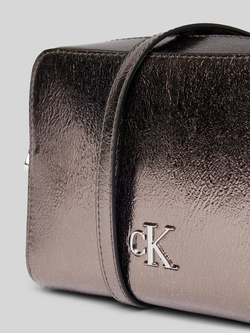 Calvin Klein Jeans Glanzende handtas met logo-applicatie