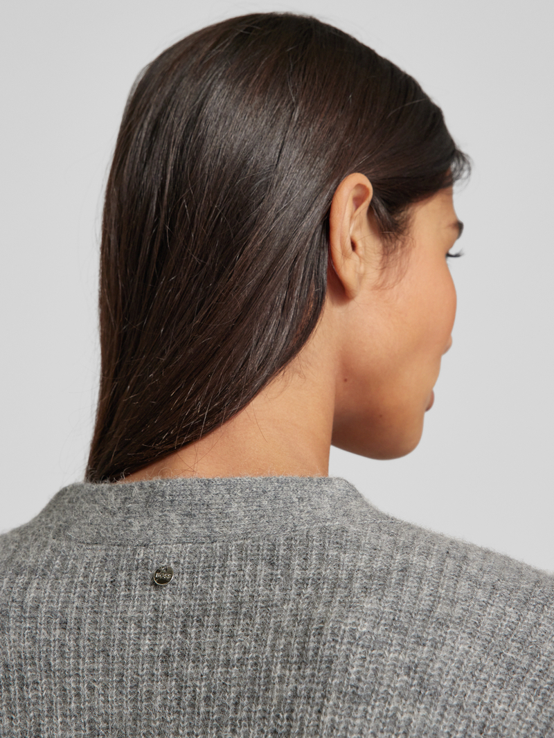 Boss Orange Cardigan met opengewerkte voorkant model 'FELVASSY'