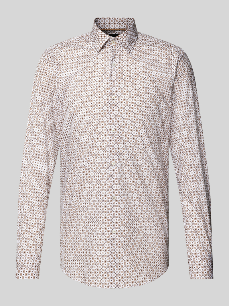 Boss Slim fit zakelijk overhemd met kentkraag model 'Hank'
