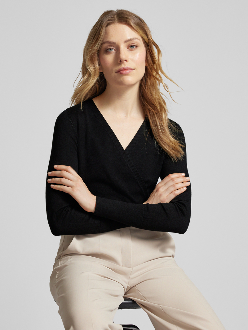 s.Oliver BLACK LABEL Wikkeltrui met V-hals