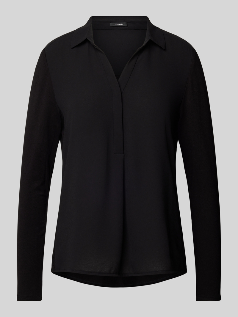 Opus Slim fit blouse met platte kraag model 'Frera'