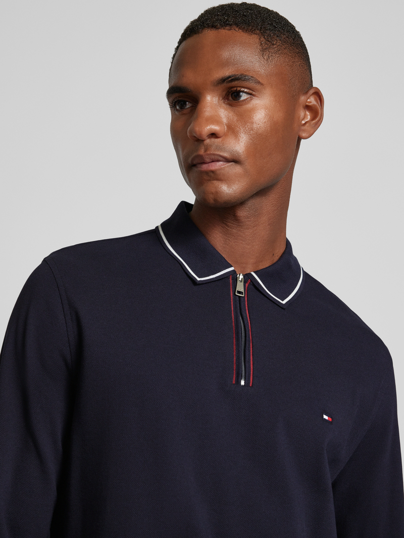 Tommy Hilfiger Slim fit poloshirt met labelstitching