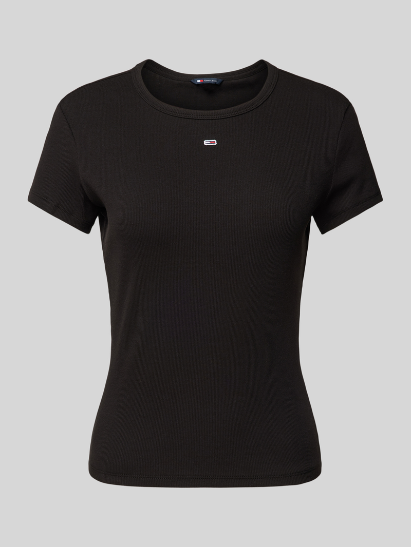 Tommy Jeans Slim fit T-shirt met labelstitching