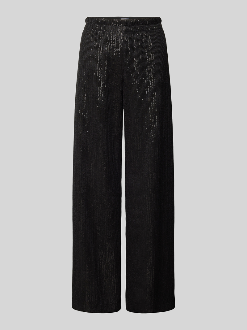 SEDUCTIVE Wide leg stoffen broek met structuurmotief