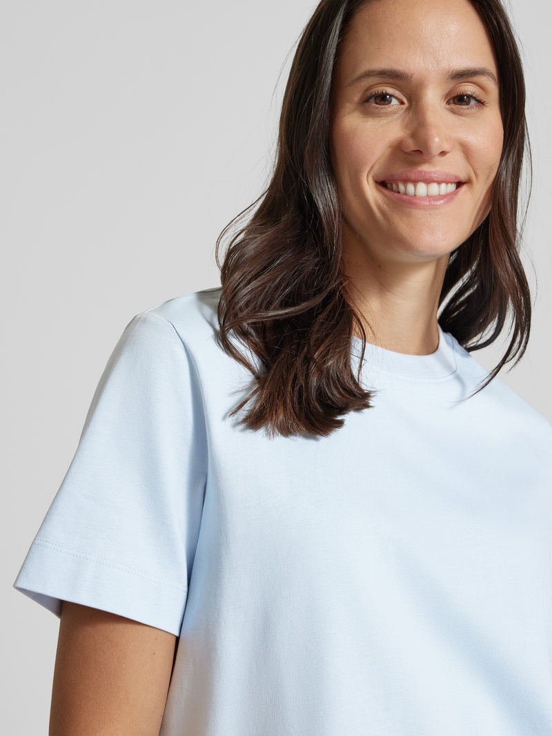 Selected Femme T-shirt van puur biologisch katoen met ronde hals