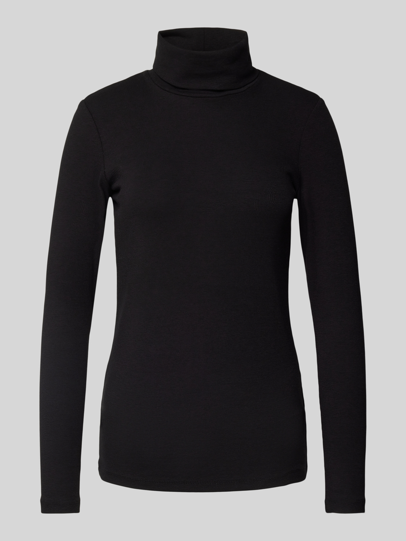 Marc O'Polo Smal shirt met lange mouwen en col van geribde jersey