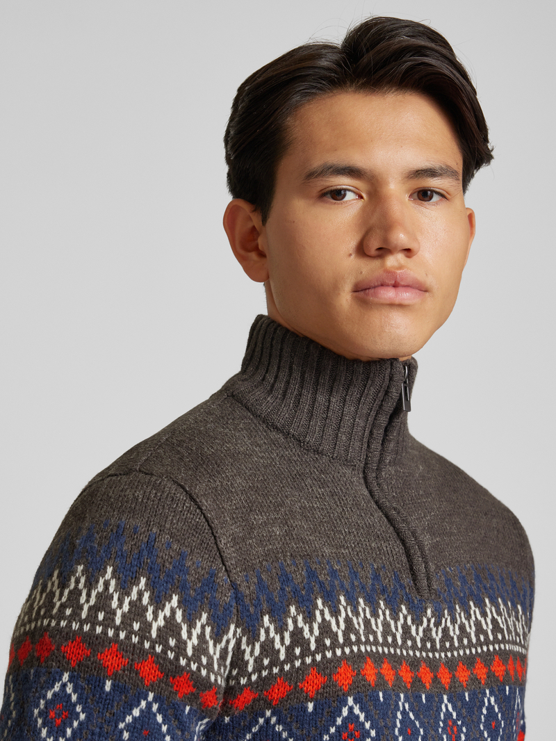 Blend Gebreide pullover met opstaande kraag