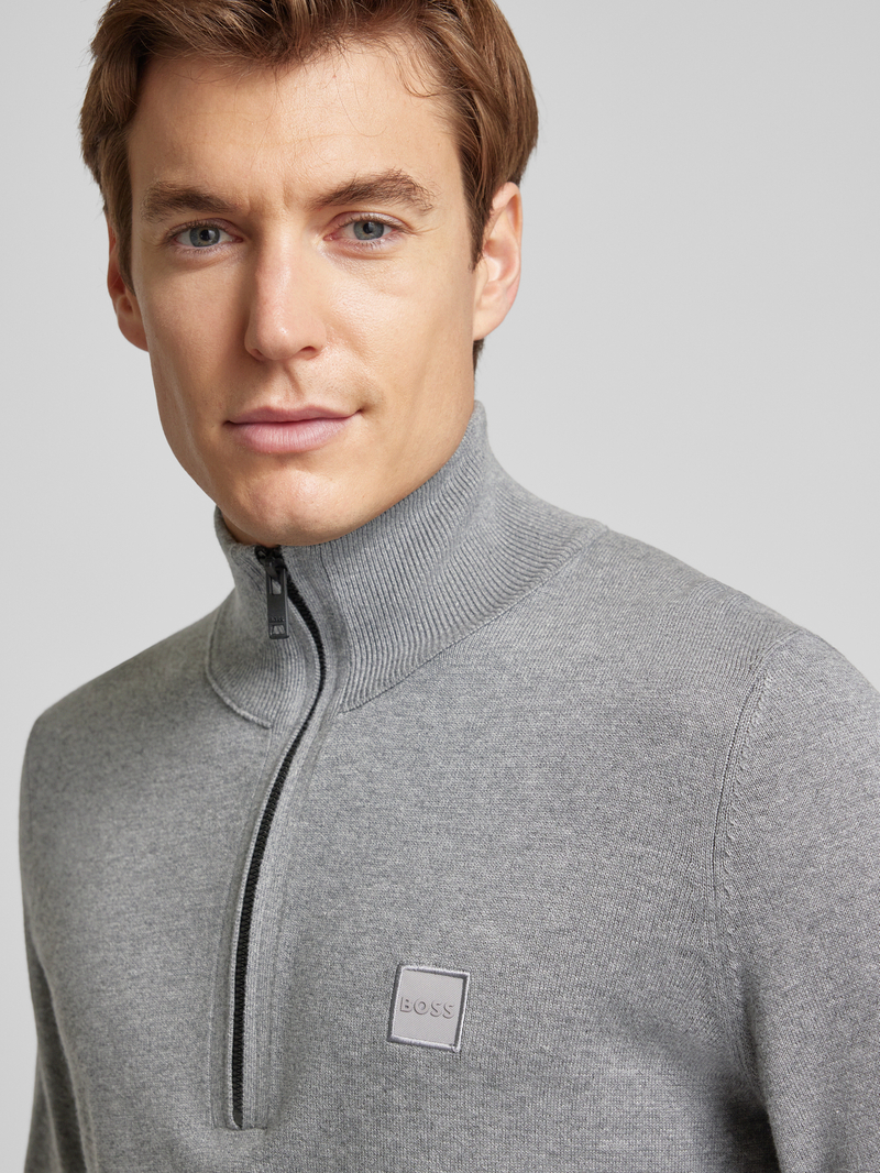 Boss Orange Gebreide pullover met labeldetail model 'Kanobix'