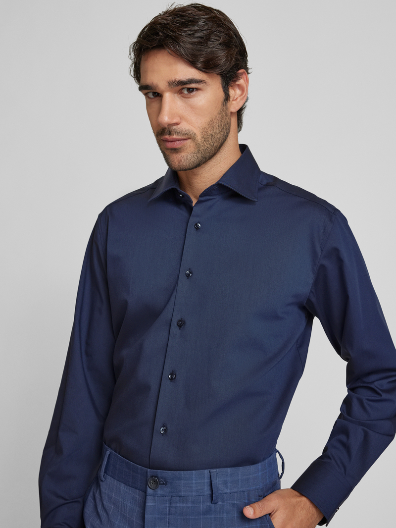 ETERNA REGULAR FIT Modern fit zakelijk overhemd met kentkraag