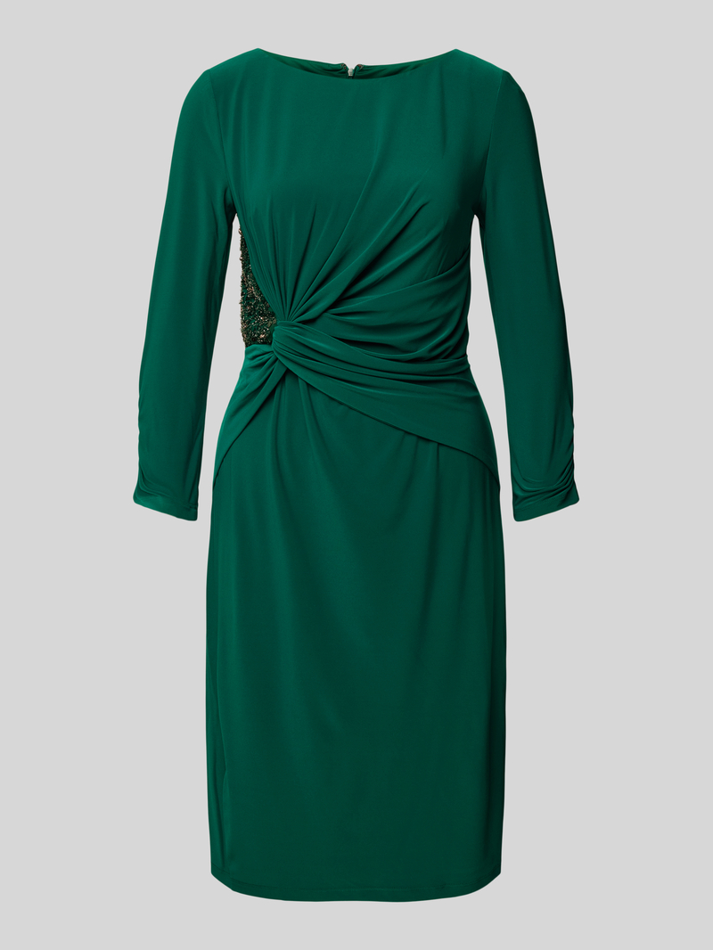 Adrianna Papell Knielange cocktailjurk met knoopdetail