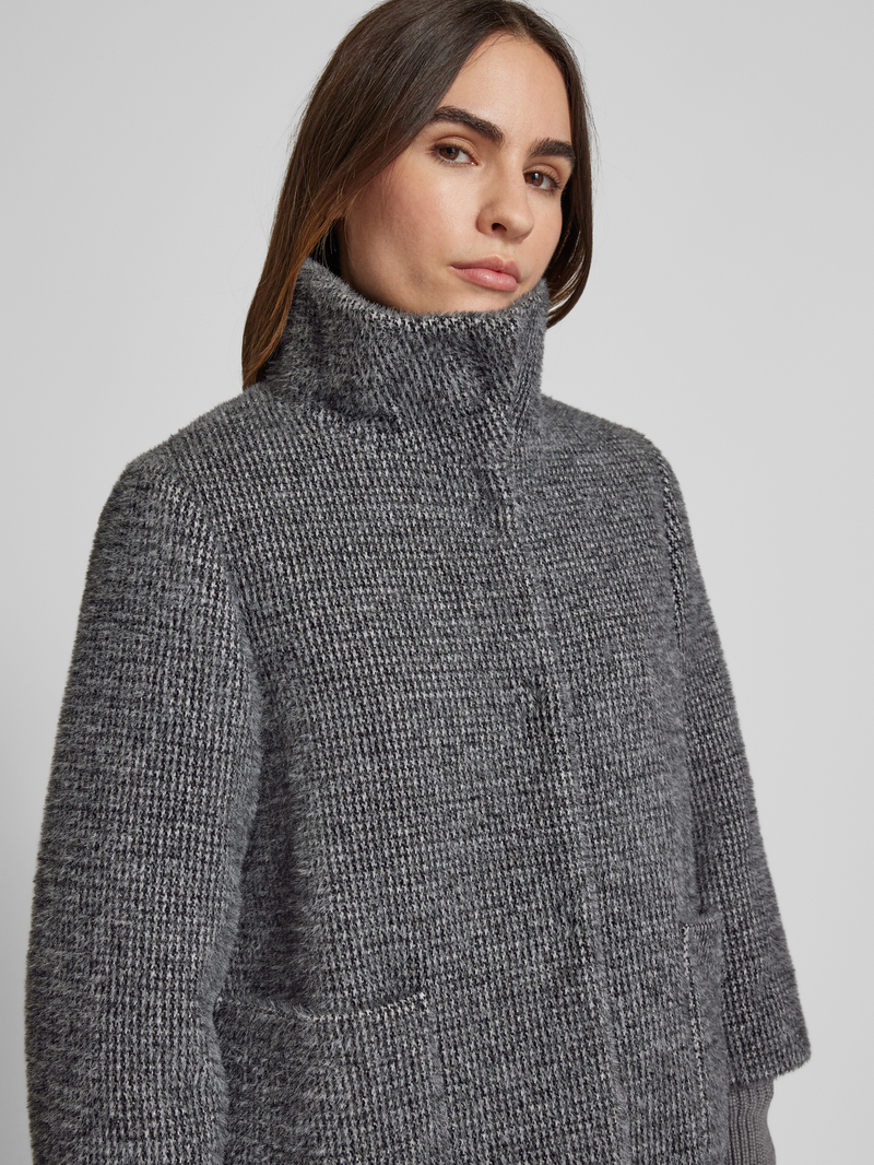 s.Oliver BLACK LABEL Relaxed fit jack met lange gebreide boordjes en twill voering