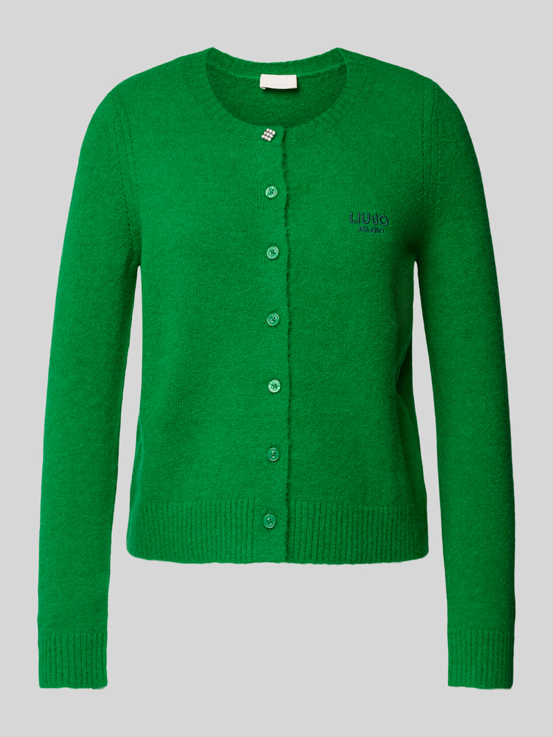 Liu Jo White Cardigan met labelstitching