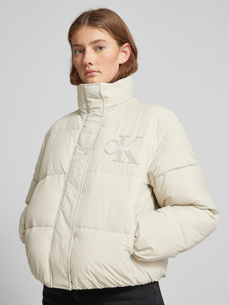 Calvin Klein Jeans Gewatteerd jack met logoprint model 'CHENILLE'