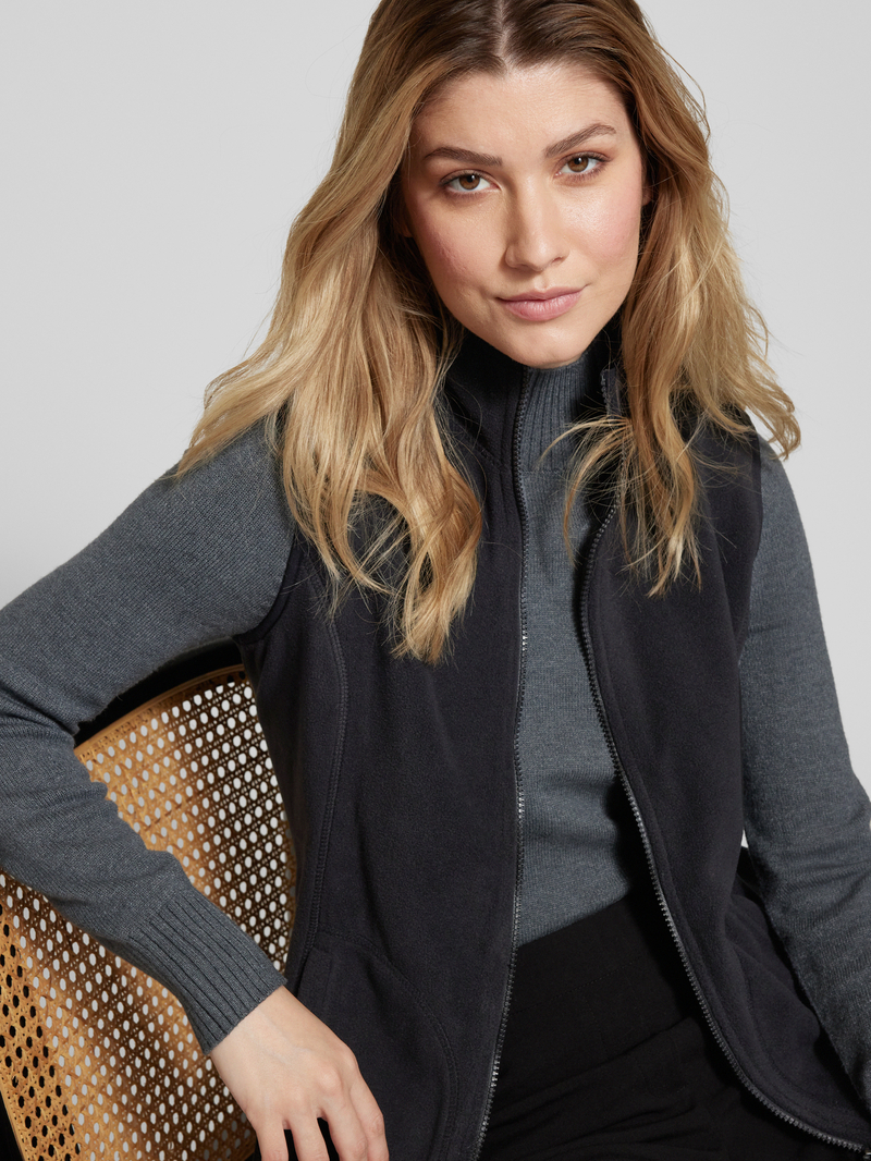 Christian Berg Woman Fleecegilet met opstaande kraag