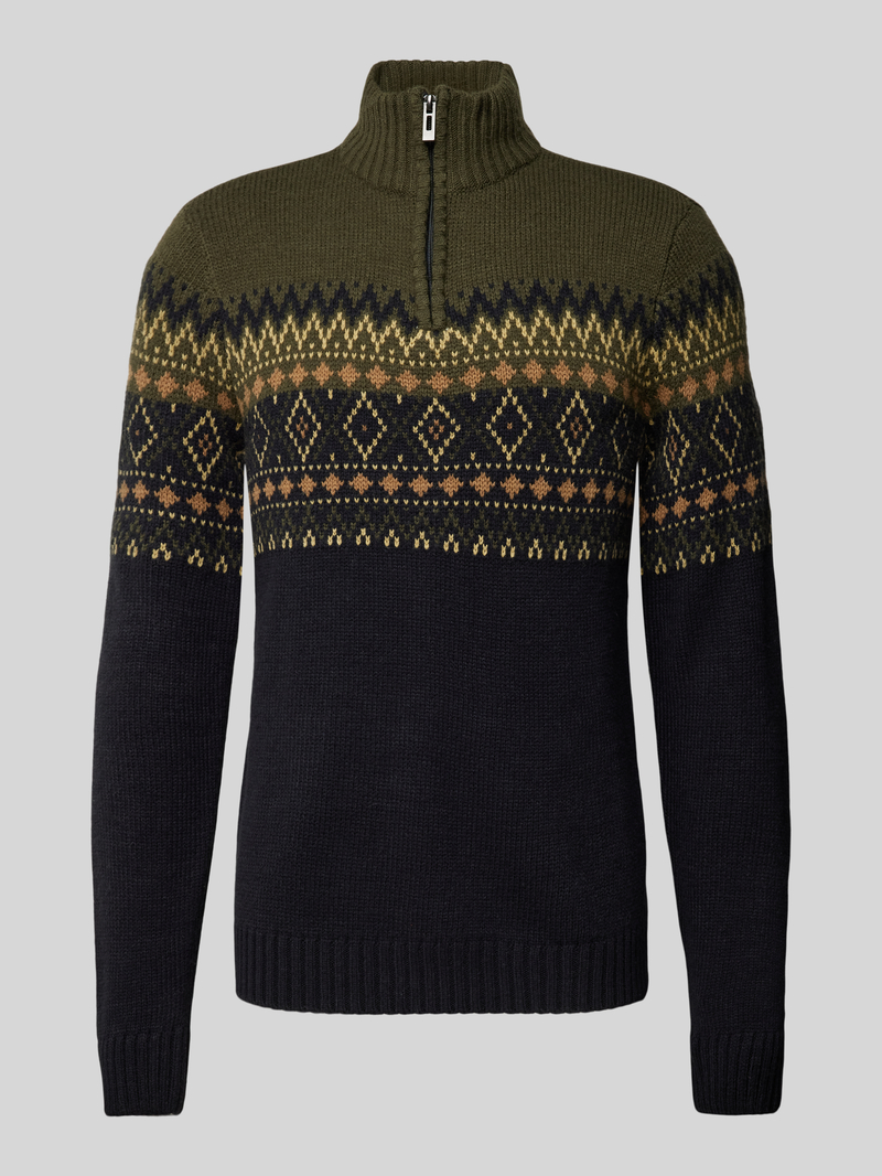 Blend Gebreide pullover met opstaande kraag