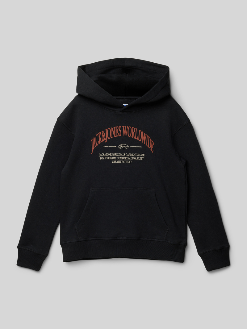 jack & jones Hoodie met labelprint model 'FREDERIKSBERG'